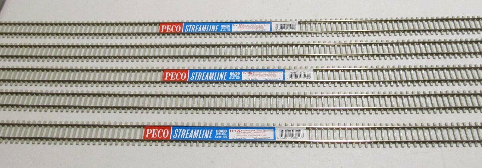 Peco HO Scale SL-102 Code 100 Flex Track W/ Concrete Ties