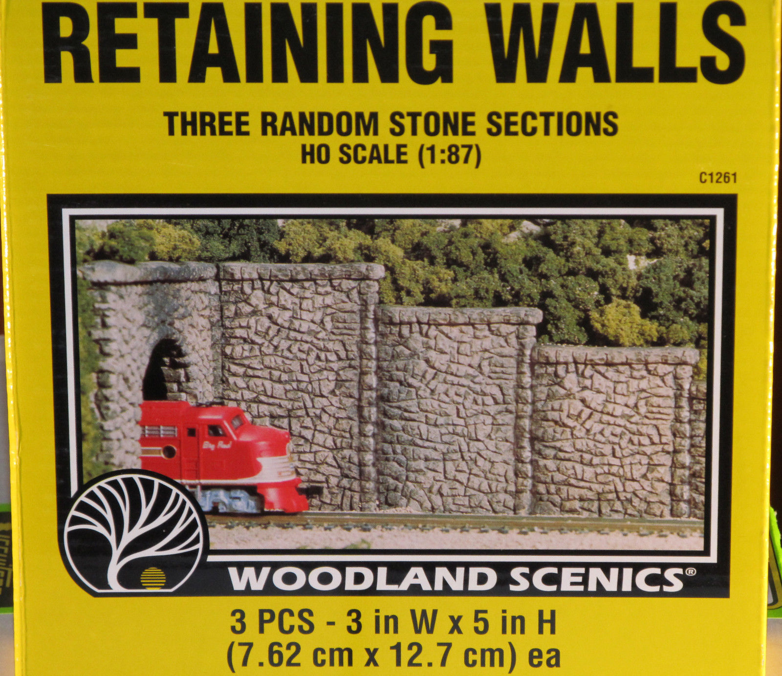 Random stone retaining wall Model Railroad Train Scenery Woodland Scenics C1261 